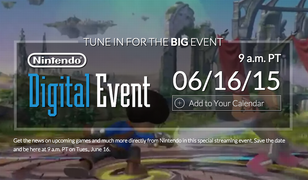 E3 2015: Nintendo Digital Event Live Blog